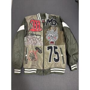 New Members Only Keith Harring Collab Varsity Zip Up Jacket Men's L NWT